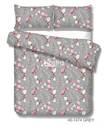 Cotton bedding set DANIELLA 40-1474-GREY 200x220, 70x70 cm