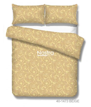 Cotton bedding set DAHLIA 40-1473-BEIGE 200x220, 70x70 cm