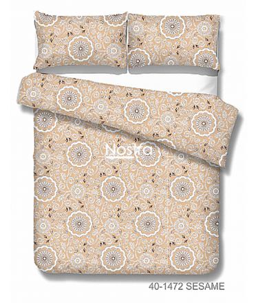 Kokvilnas gultas veļa komplekts DULCE 40-1472-SESAME 200x220, 70x70 cm