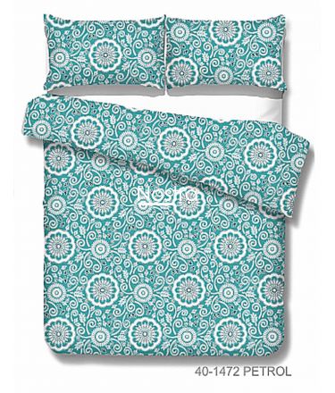 Cotton bedding set DULCE 40-1472-PETROL 200x220, 70x70 cm