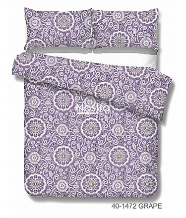 Cotton bedding set DULCE 40-1472-GRAPE 200x220, 70x70 cm