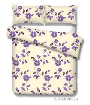 Cotton bedding set DEACON 20-1788-VIOLET