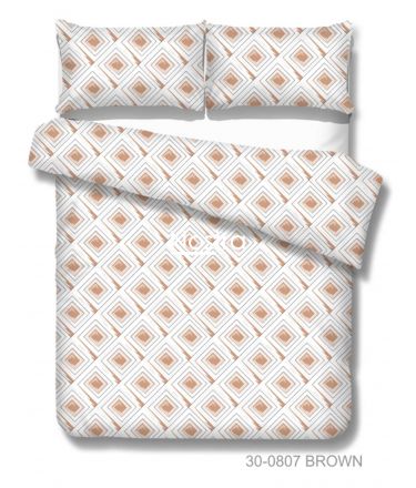 Cotton bedding set DEON 30-0807-BROWN