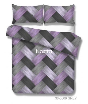 Cotton bedding set DIXIE 30-0809-GREY 140x200, 70x70 cm