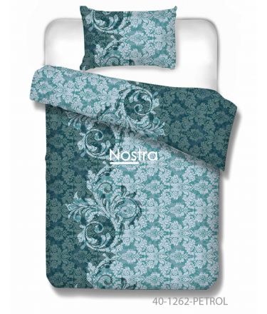 Cotton bedding set DELAINEY 40-1262-PETROL 140x200, 50x70 cm