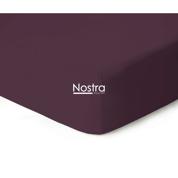 Fitted jersey sheets JERSEY JERSEY-DARK PLUM 180x200 cm