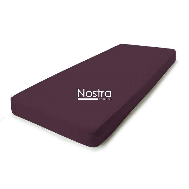 Fitted jersey sheets JERSEY JERSEY-DARK PLUM 180x200 cm