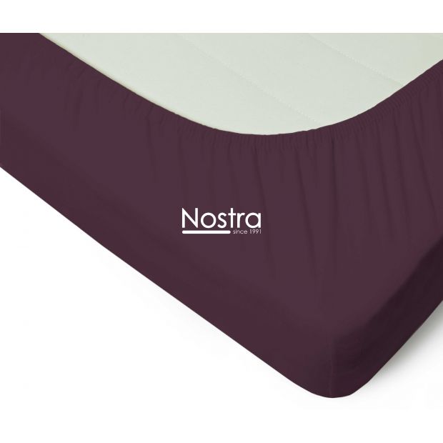 Fitted jersey sheets JERSEY JERSEY-DARK PLUM 180x200 cm