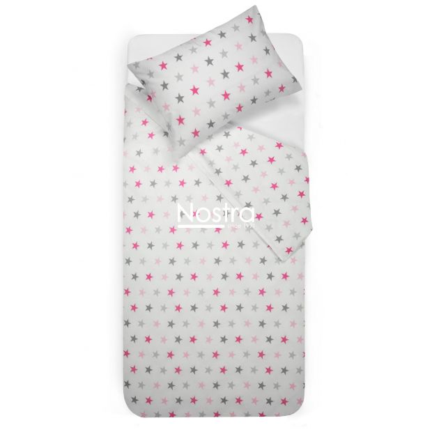 Children bedding set STARS 10-0052-LIGHT GREY LIGHT PINK