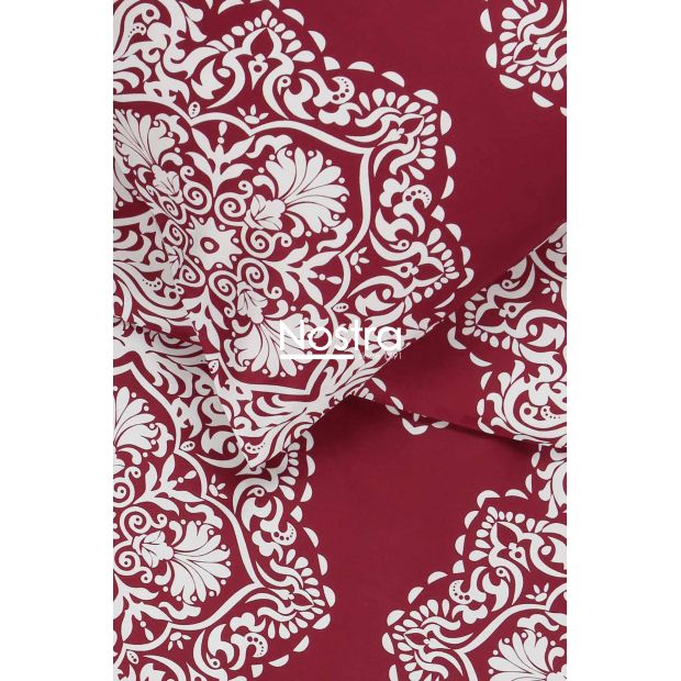 PREMIUM maco sateen bedding set CALI 40-1174-WINE RED 140x200, 50x70 cm