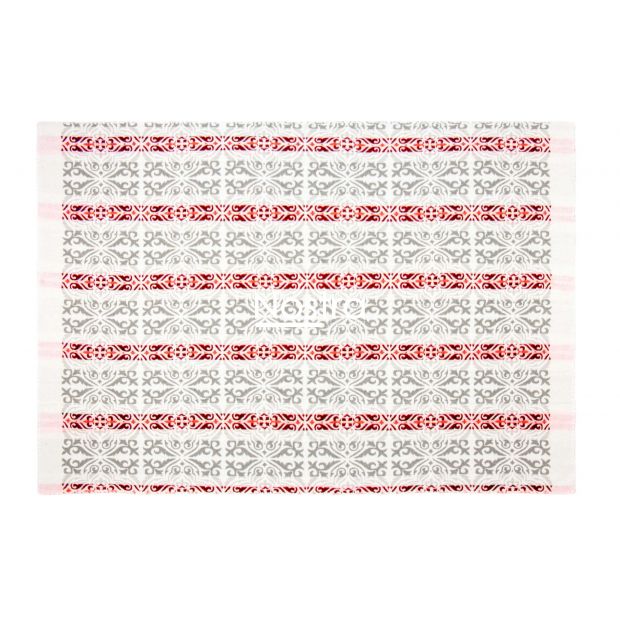 Cotton plaid SUMMER 80-2004-GREY RED 200x205 cm