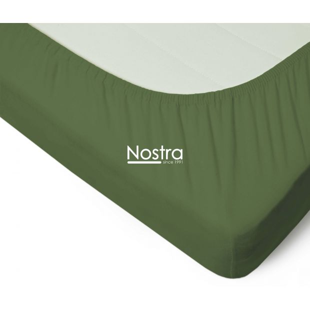 Fitted jersey sheets JERSEY JERSEY-DARK SAGE 200x220 cm