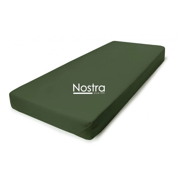 Flat sateen sheets 00-0413-MOSS GREEN 220x240 cm