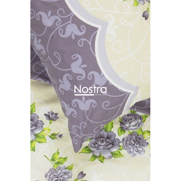 Polycotton bedding set FLOWERS 20-1630-LAVENDER GREY