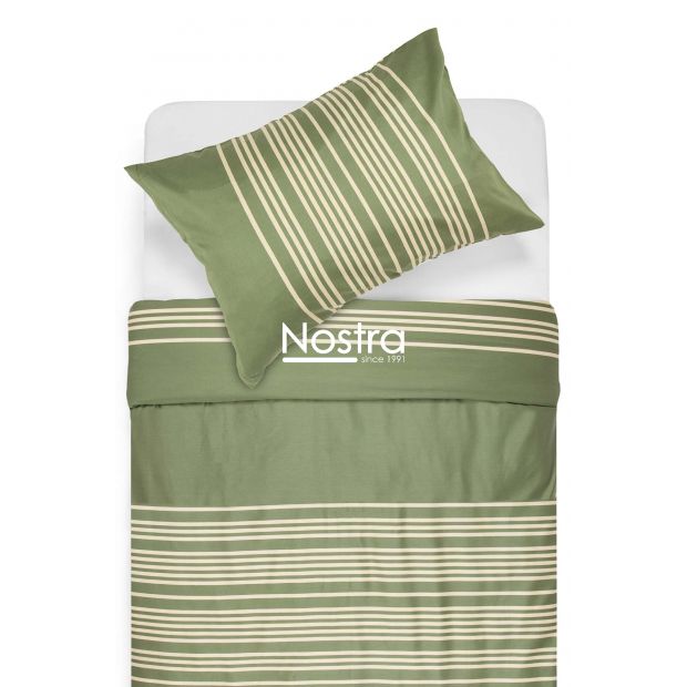 PREMIUM maco sateen bedding set CADENCE 30-0683-MOSS GREEN 140x200, 50x70 cm