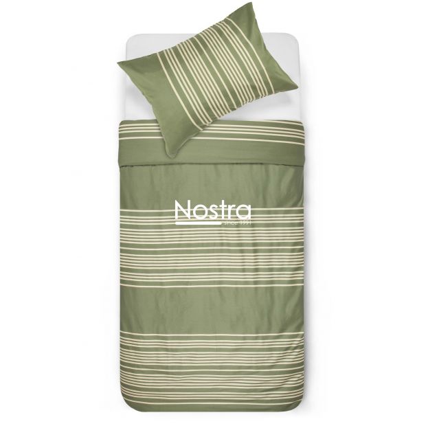 PREMIUM maco sateen bedding set CADENCE 30-0683-MOSS GREEN 140x200, 50x70 cm