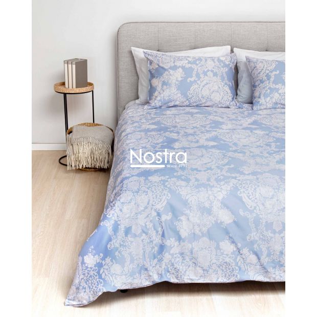 PREMIUM maco sateen bedding set CECILIA 40-0876-FOREVER BLUE 140x200, 70x70 cm