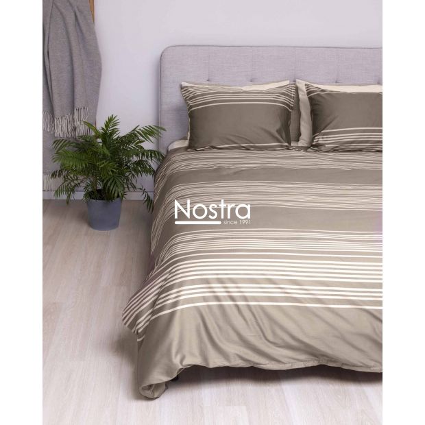 PREMIUM maco sateen bedding set CADENCE 30-0683-CACAO 220x240, 50x70 cm