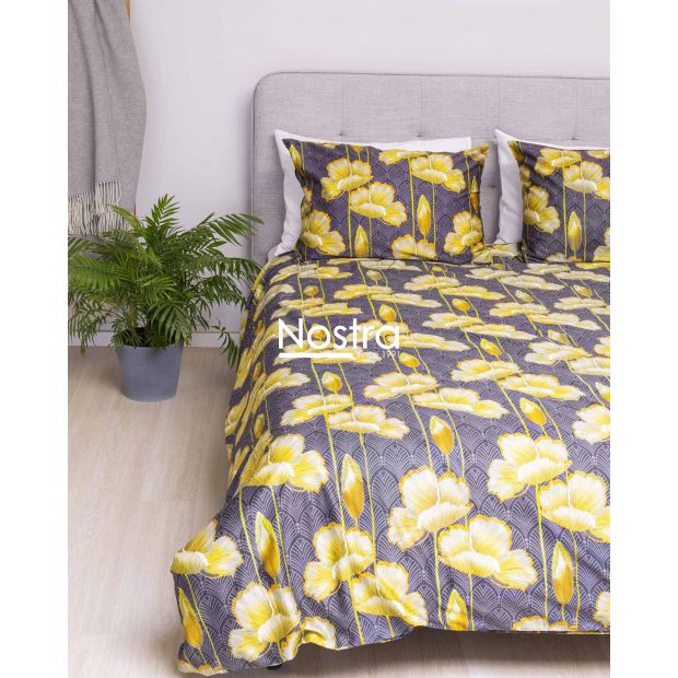 PREMIUM maco sateen bedding set CARLY 20-1638-DARK GREY 200x220, 70x70 cm