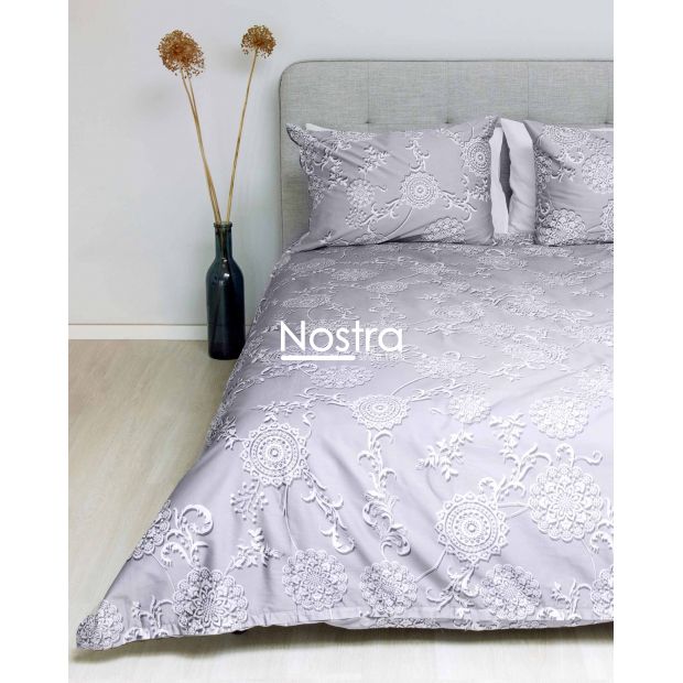 PREMIUM maco sateen bedding set COLETTE 20-0034-GREY 140x200, 70x70 cm