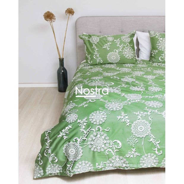 PREMIUM maco sateen bedding set COLETTE 20-0034-DARK SAGE 140x200, 70x70 cm