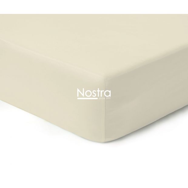 Fitted sateen sheets 00-0400-L.CREAM 200x220 cm