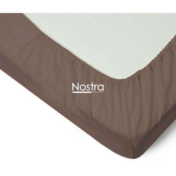 Fitted sateen sheets 00-0211-CACAO 200x220 cm