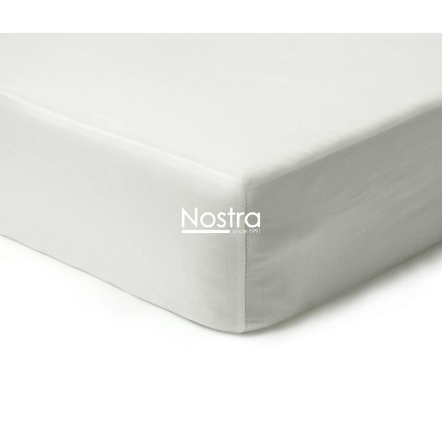 Fitted sateen sheets 00-0001-OFF WHITE 180x200 cm