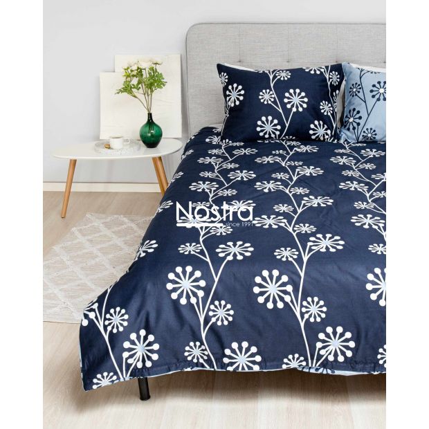 Satīna gultas veļa komplekts ADANA 20-1618-BLUE NAVY 200x220, 70x70 cm