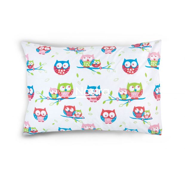 Children bedding set OWLS FAMILY 10-0074-PINK BLUE 140x200, 50x70 cm