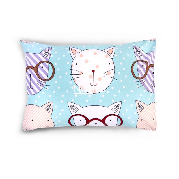 Bērnu katūna gultas veļa SMART CATS 10-0617-LIGHT BLUE 100x145, 40x60, 107x150 cm