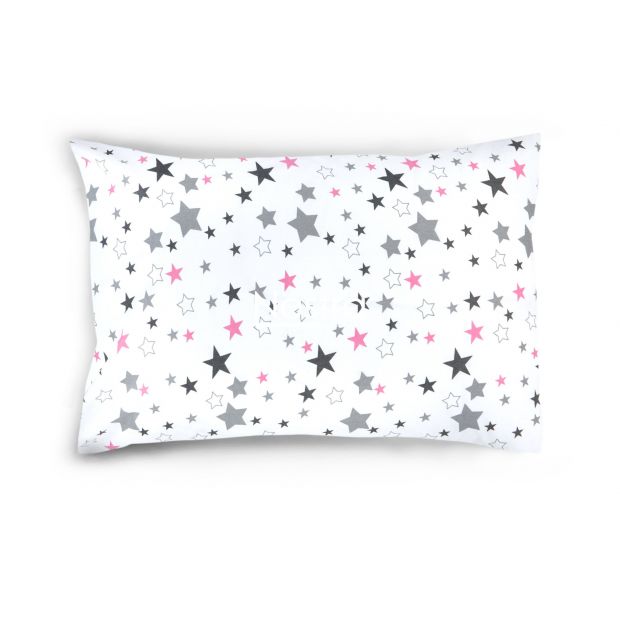 Bērnu katūna gultas veļa STARRY SKY 10-0475-WHITE PINK 100x145, 40x60, 107x150 cm