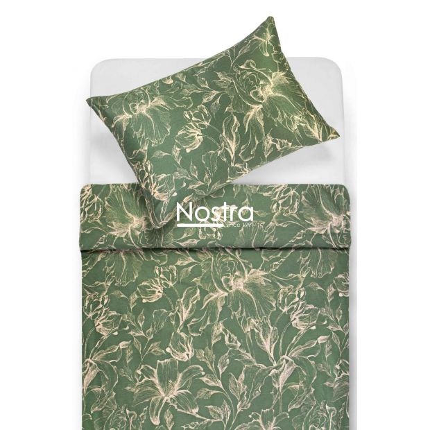 PREMIUM maco sateen bedding set COOPER 20-1732-GREEN 140x200, 50x70 cm