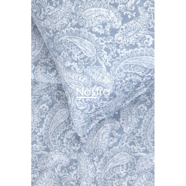 PREMIUM maco sateen bedding set CLAIRE 40-1422-FOREVER BLUE 220x240, 50x70 cm