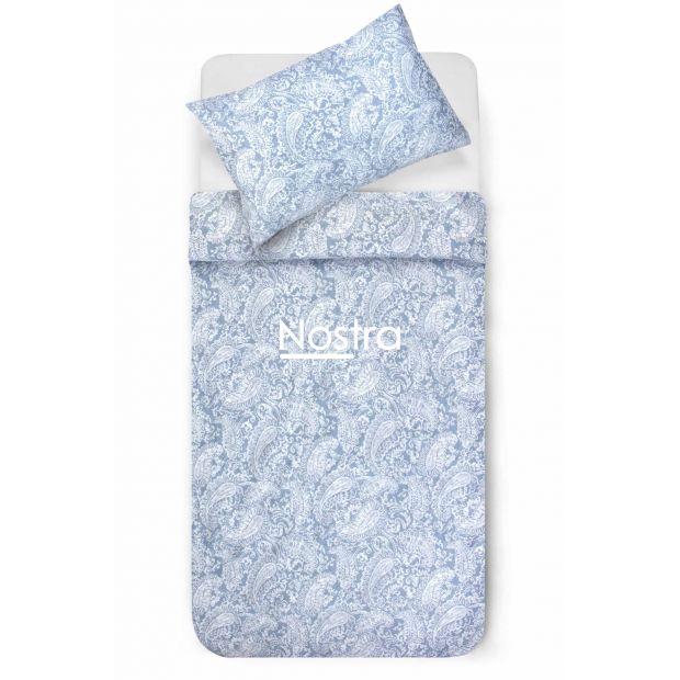 PREMIUM maco sateen bedding set CLAIRE 40-1422-FOREVER BLUE 140x200, 70x70 cm