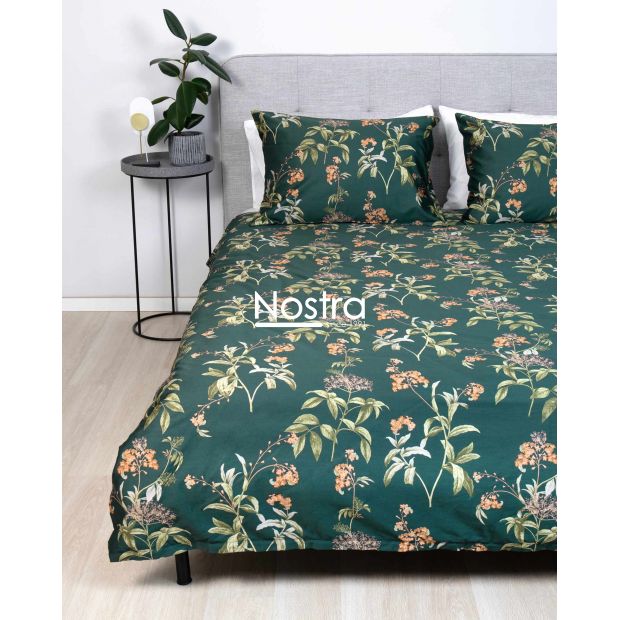 PREMIUM maco sateen bedding set CARTER 20-1731-DARK GREEN 140x200, 50x70 cm