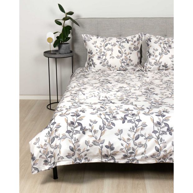 PREMIUM maco sateen bedding set COLE 40-1423-WHITE 140x200, 50x70 cm