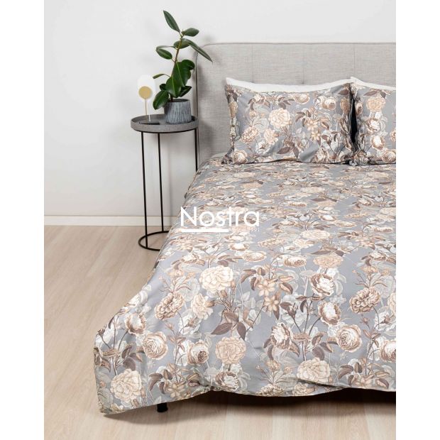 PREMIUM maco sateen bedding set CAMERON 20-1733-CACAO 140x200, 50x70 cm