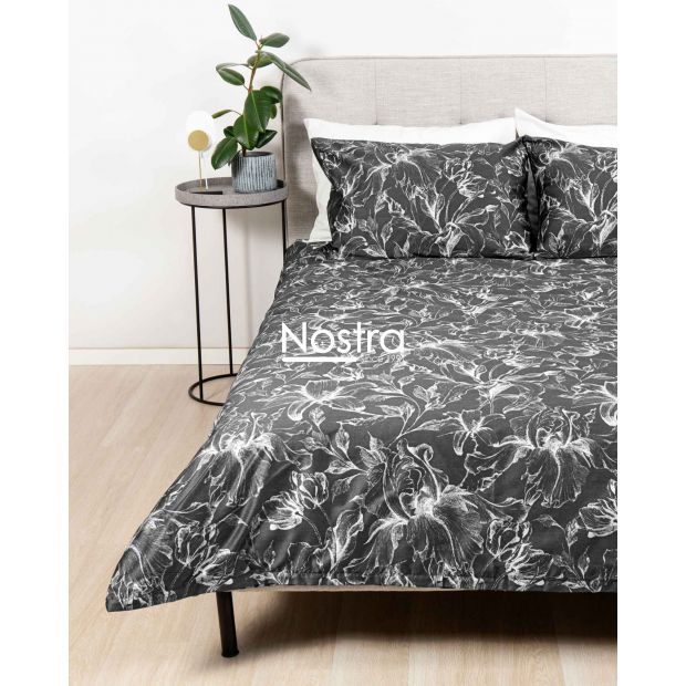 PREMIUM maco sateen bedding set COOPER 20-1732-IRON GREY 140x200, 50x70 cm