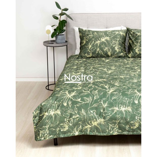 PREMIUM maco sateen bedding set COOPER 20-1732-GREEN 220x240, 50x70 cm