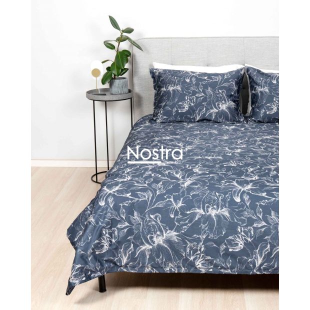 PREMIUM maco sateen bedding set COOPER 20-1732-BLUE 140x200, 50x70 cm