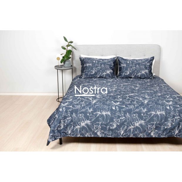 PREMIUM maco sateen bedding set COOPER 20-1732-BLUE 140x200, 50x70 cm