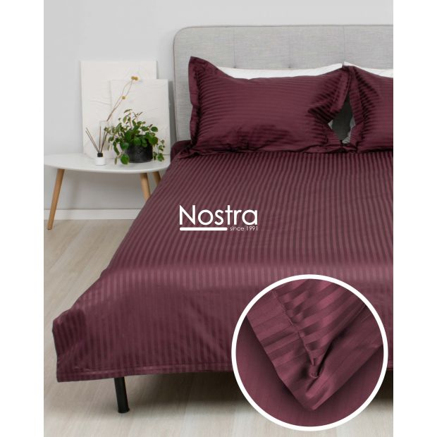 EXCLUSIVE bedding set TAYLOR 00-0453-1 BURGUNDY MON 140x200, 50x70 cm