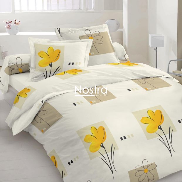 Polycotton bedding set FLOWERS 20-1782-YELLOW