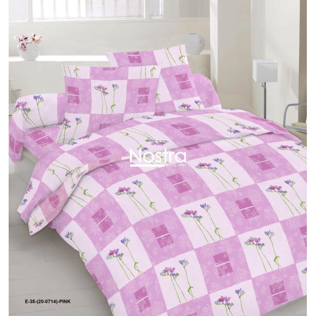 Gultas veļas komplekts ZIEDI 20-0714-PINK 140x200, 50x70 cm