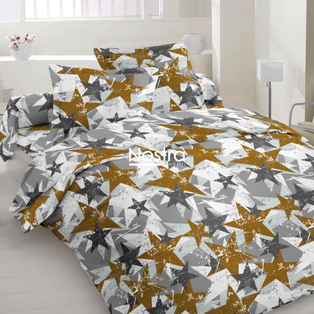 Polycotton bedding set GEOMETRY 30-0791-BROWN 140x200, 50x70 cm