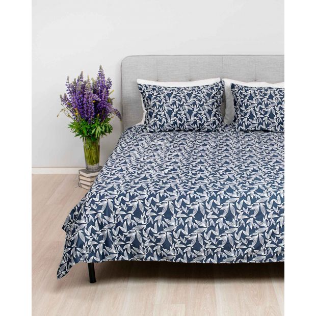 Satīna gultas veļa AMORA 40-1421-BLUE