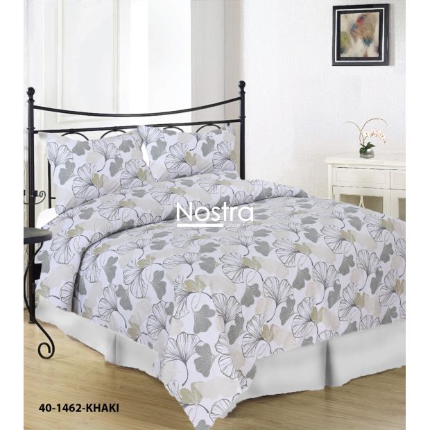 Cotton bedding set DAMARIS 40-1462-KHAKI 200x220, 70x70 cm