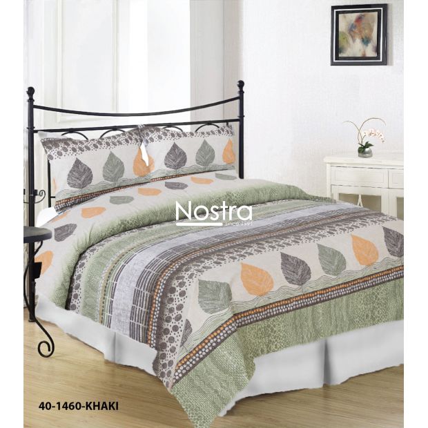 Cotton bedding set DARLENE 40-1460-KHAKI 200x220, 70x70 cm