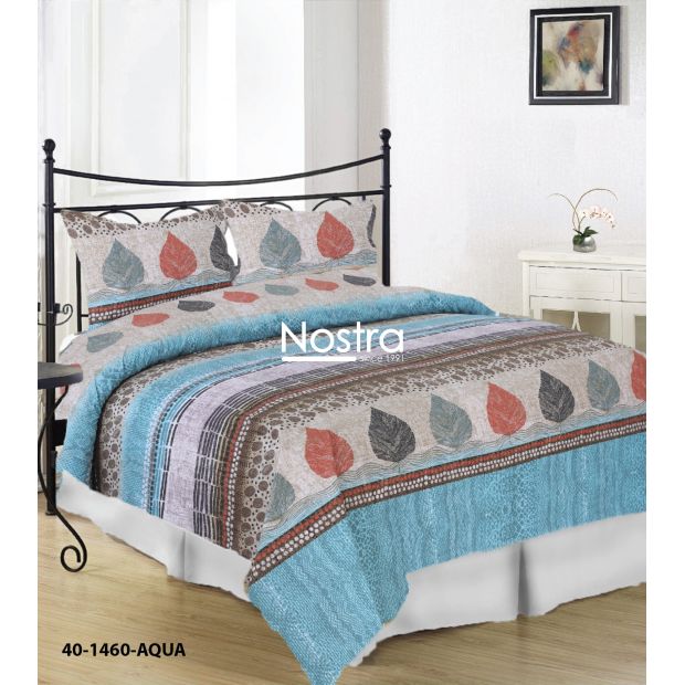 Cotton bedding set DARLENE 40-1460-AQUA 200x220, 70x70 cm